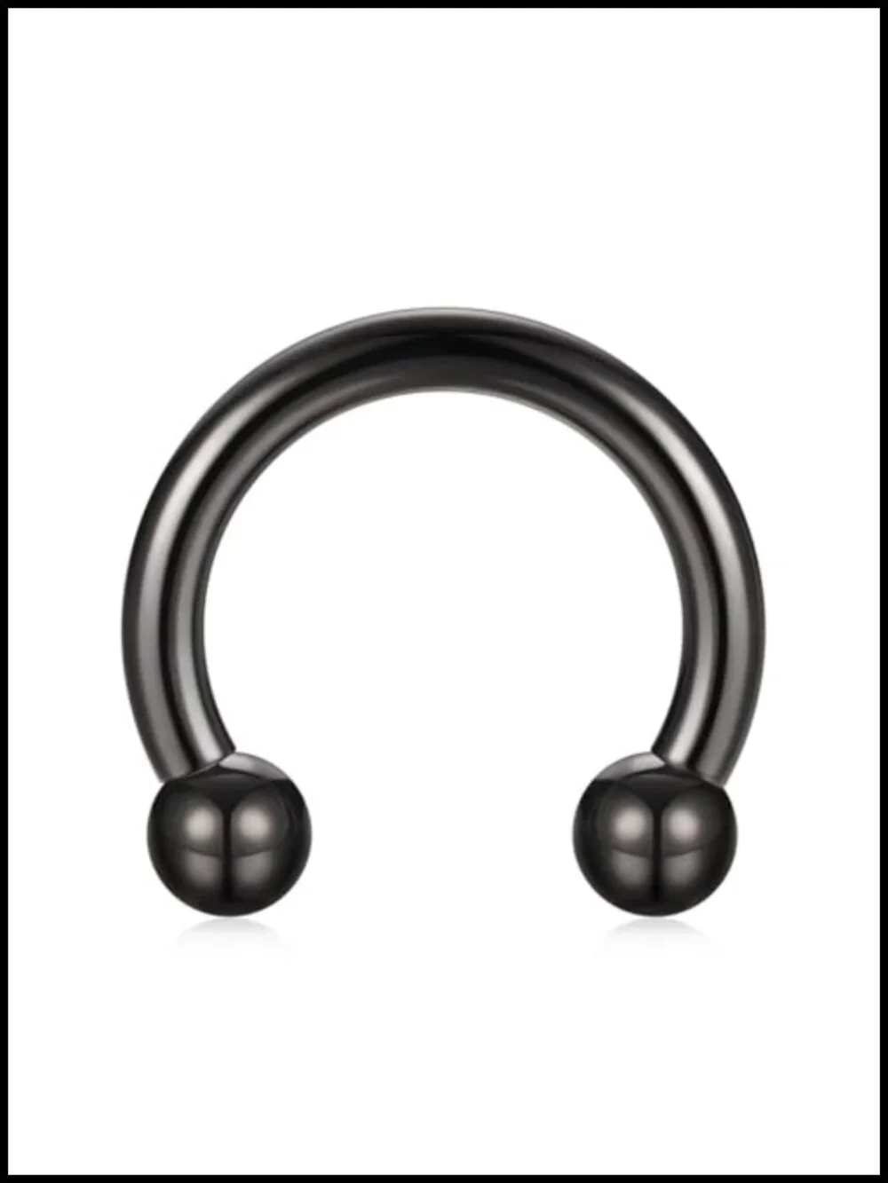 G23 Titanium Septum Ring Horseshoe Nose Piercing Circular Barbell Internally
